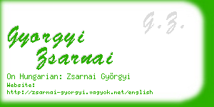gyorgyi zsarnai business card
